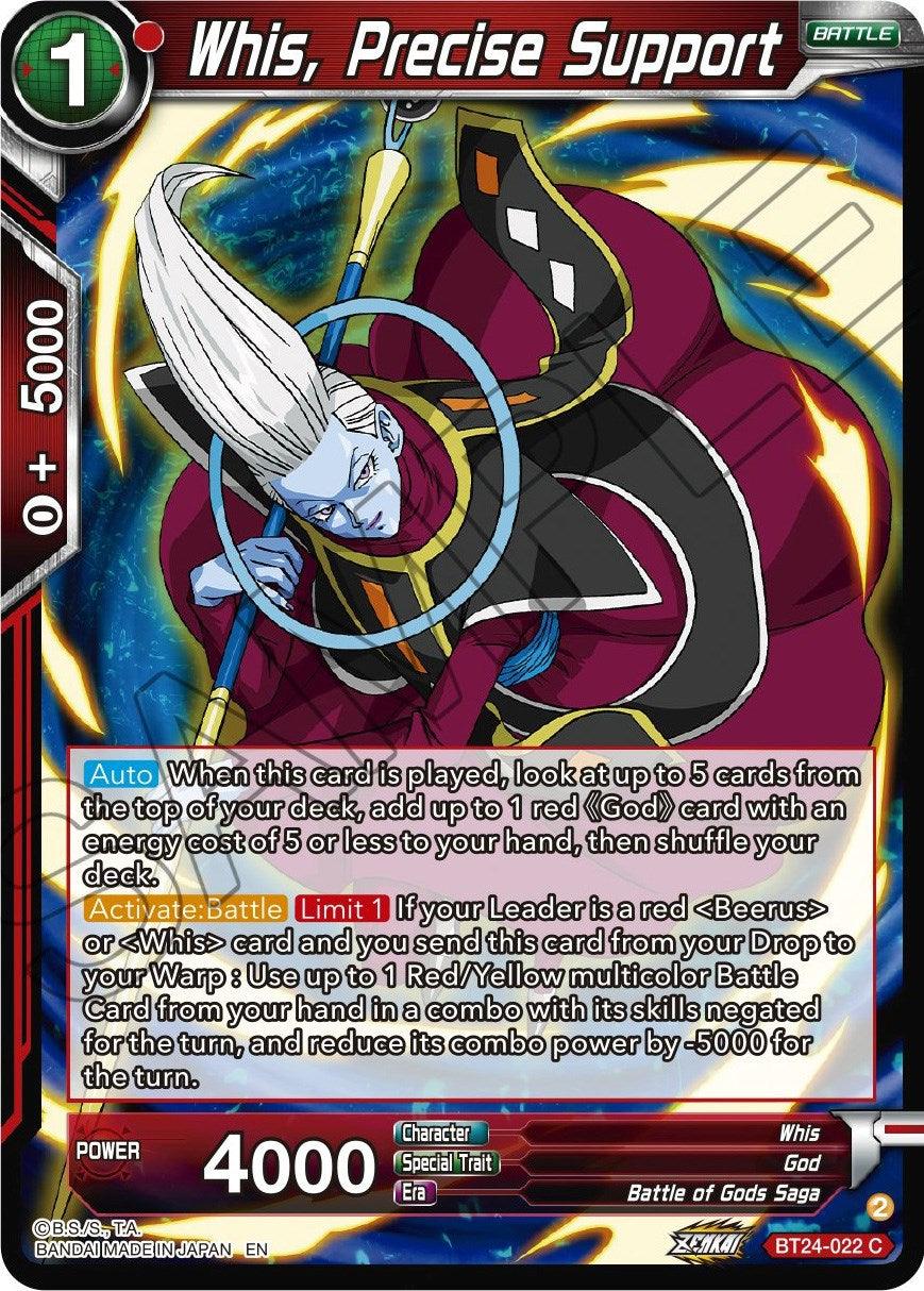 Whis, Precise Support (BT24-022) [Beyond Generations] - Josh's Cards