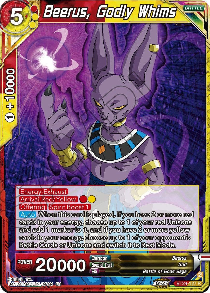 Beerus, Godly Whims (BT24-127) [Beyond Generations] - Josh's Cards