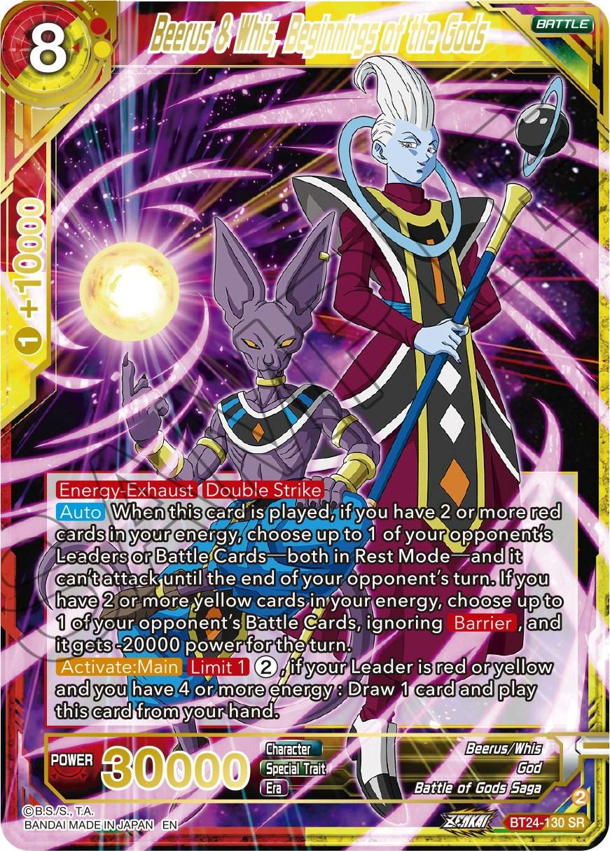 Beerus & Whis, Beginnings of Gods (BT24-130) [Beyond Generations] - Josh's Cards