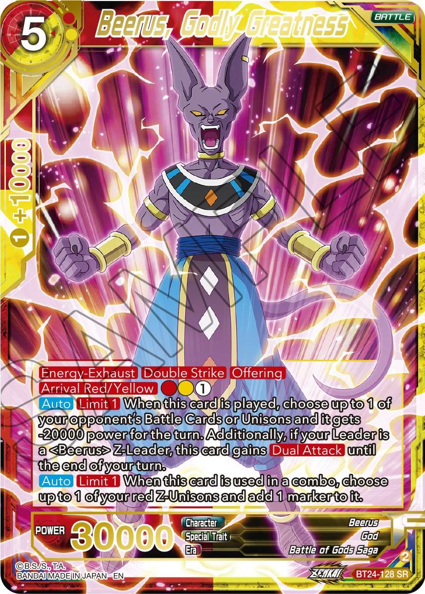 Beerus, Godly Greatness (BT24-128) [Beyond Generations] - Josh's Cards