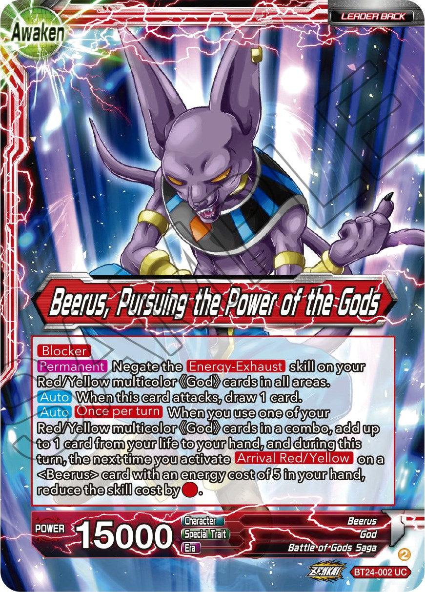 Beerus // Beerus, Pursuing the Power of the Gods (BT24-002) [Beyond Generations] - Josh's Cards