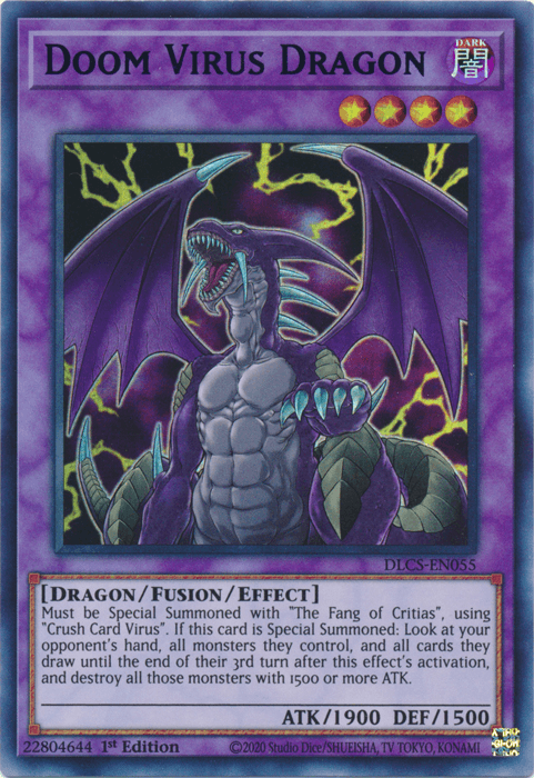 Doom Virus Dragon (Purple) [DLCS-EN055] Ultra Rare - Josh's Cards