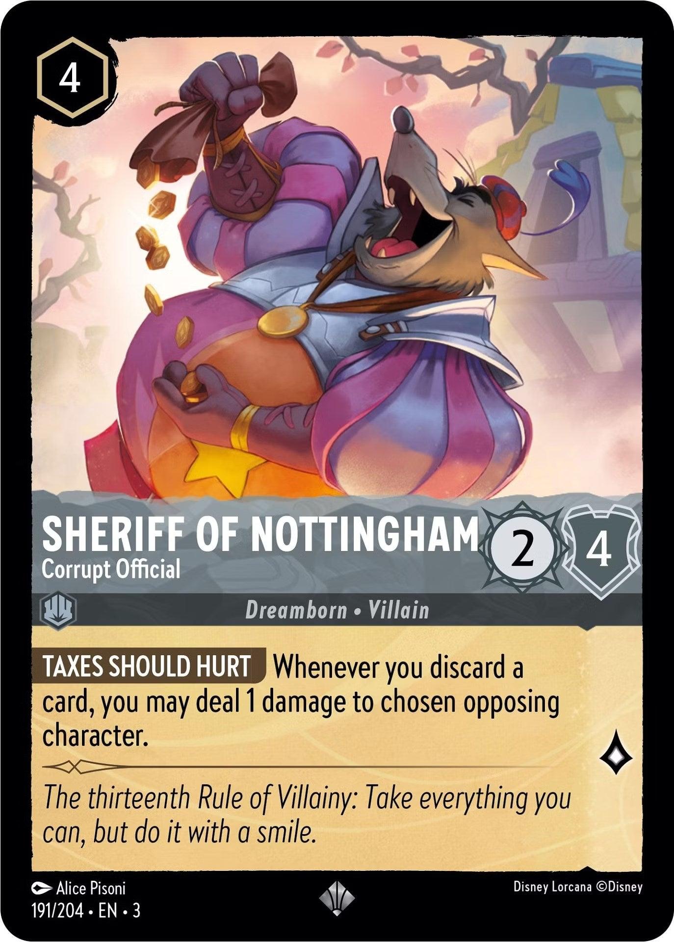 Sheriff of Nottingham - Corrupt Official (191/204) [Into the Inklands] - Josh's Cards