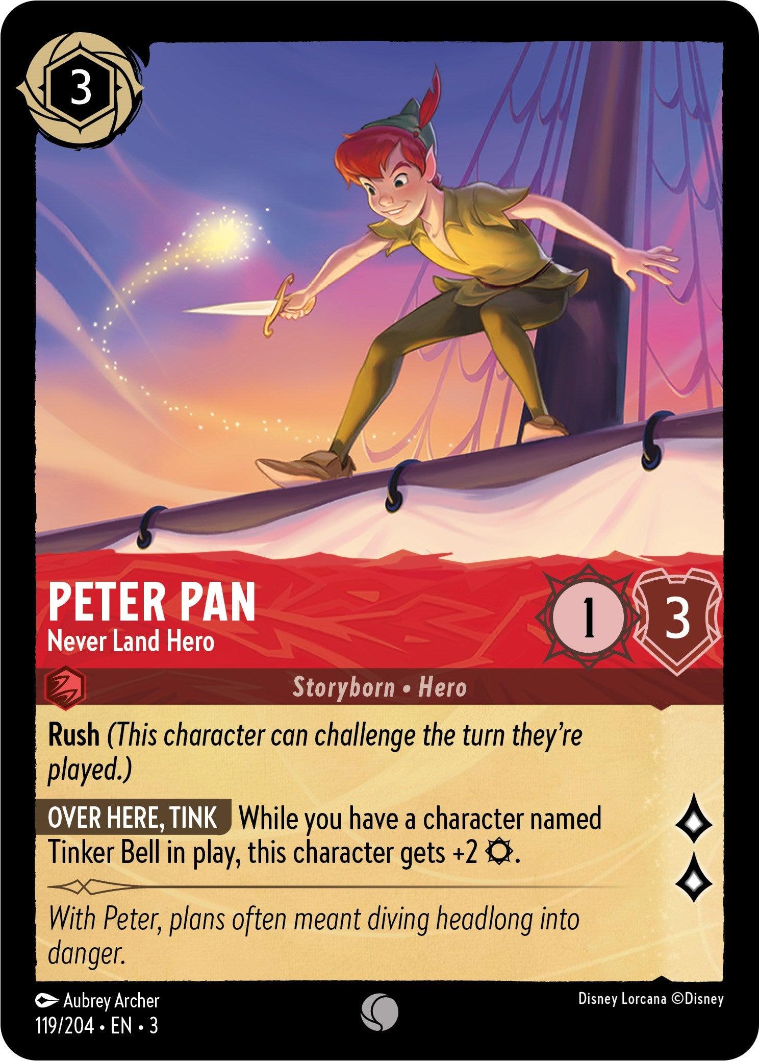 Peter Pan - Never Land Hero (119/204) [Into the Inklands] - Josh's Cards