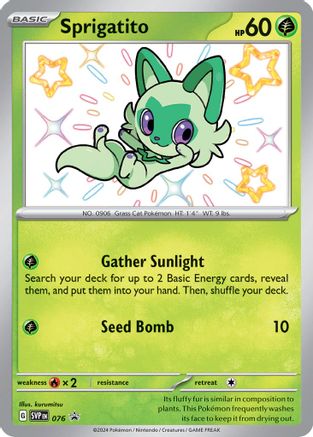 Sprigatito - 076 [76] (SV: Scarlet & Violet Promo Cards) Holofoil