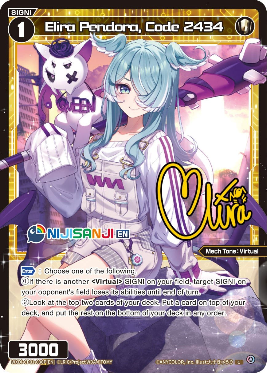 Elira Pendora, Code 2434 (Parallel Foil) (WXDi-CP01-036P[EN]) [Collab Booster: Nijisanji Diva]