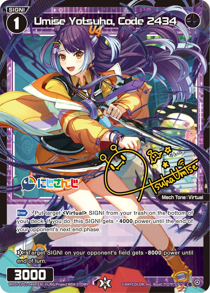 Umise Yotsuha, Code 2434 (Parallel Foil) (WXDi-CP01-046P[EN]) [Collab Booster: Nijisanji Diva]