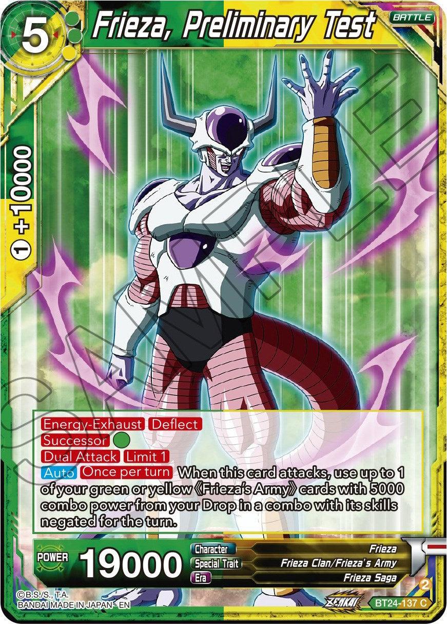 Frieza, Preliminary Test (BT24-137) [Beyond Generations] - Josh's Cards