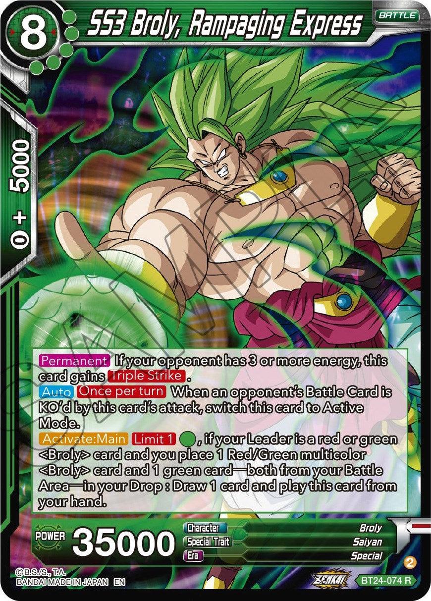 SS3 Broly, Rampaging Express (BT24-074) [Beyond Generations] - Josh's Cards