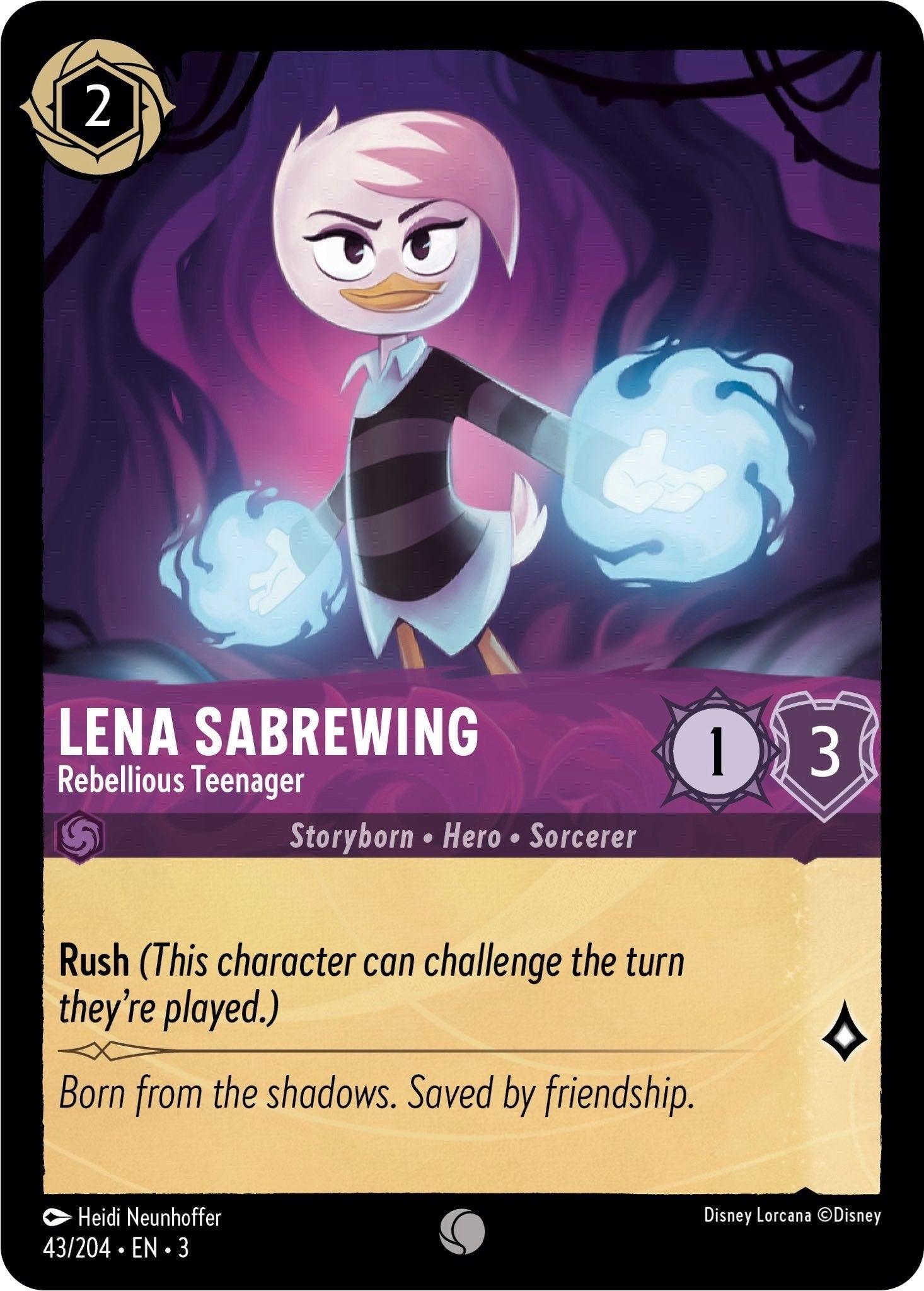 Lena Sabrewing - Rebellious Teenager (43/204) [Into the Inklands] - Josh's Cards