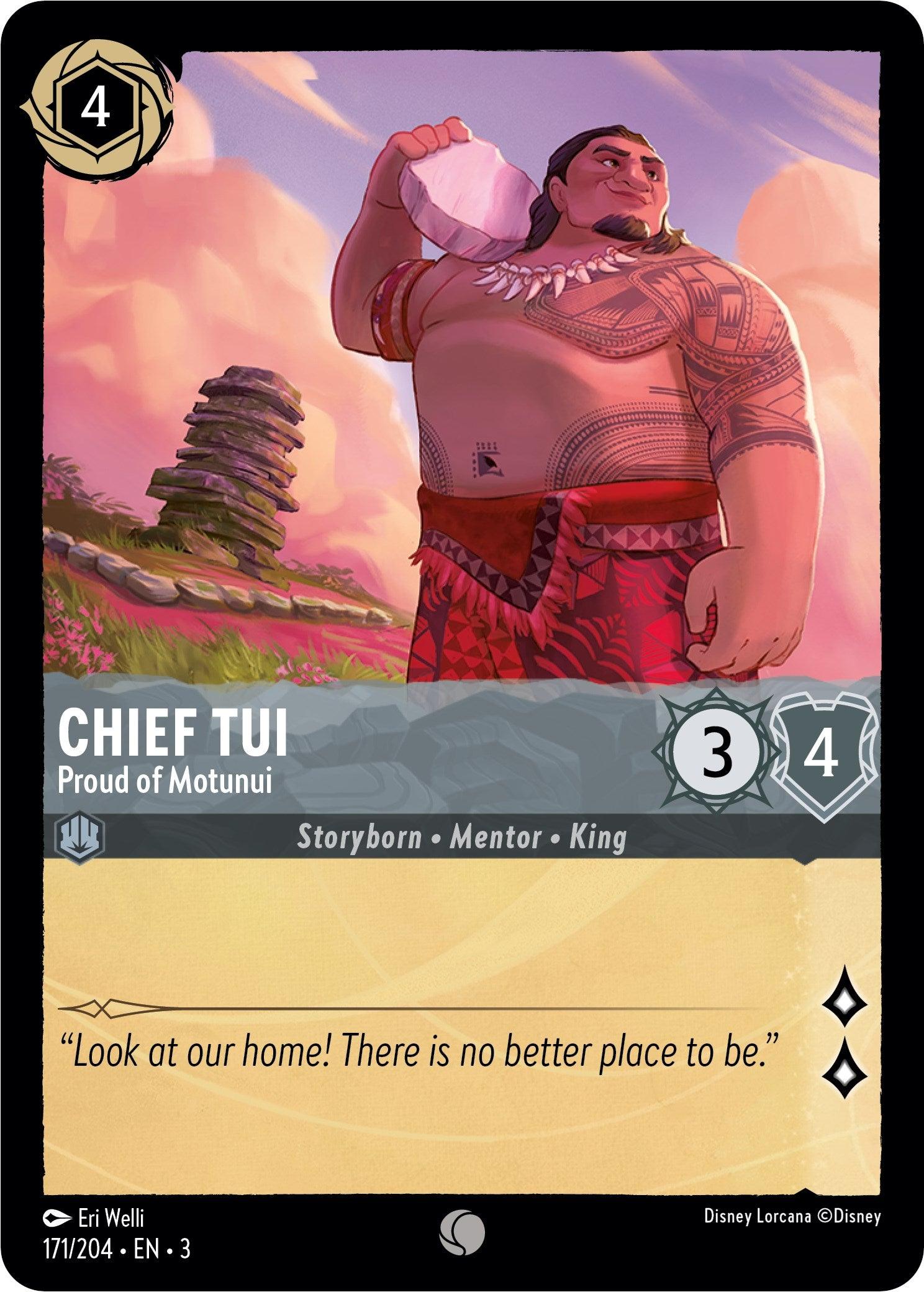 Chief Tui - Proud of Motunui (171/204) [Into the Inklands] - Josh's Cards