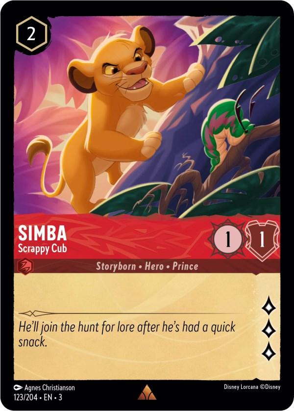 Simba - Scrappy Cub (123/204) [Into the Inklands] - Josh's Cards