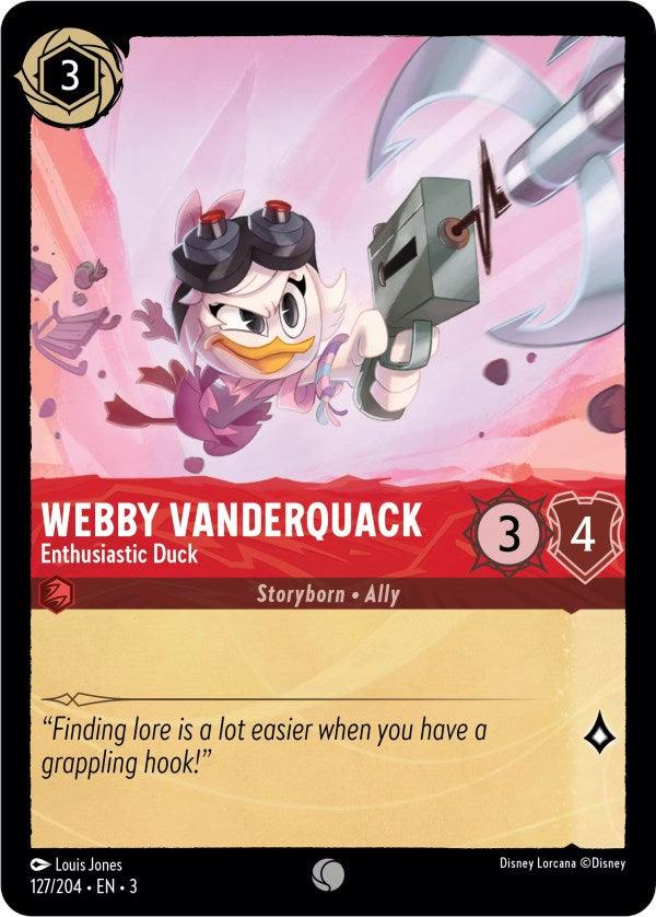 Webby Vanderquack - Enthusiastic Duck (127/204) [Into the Inklands] - Josh's Cards