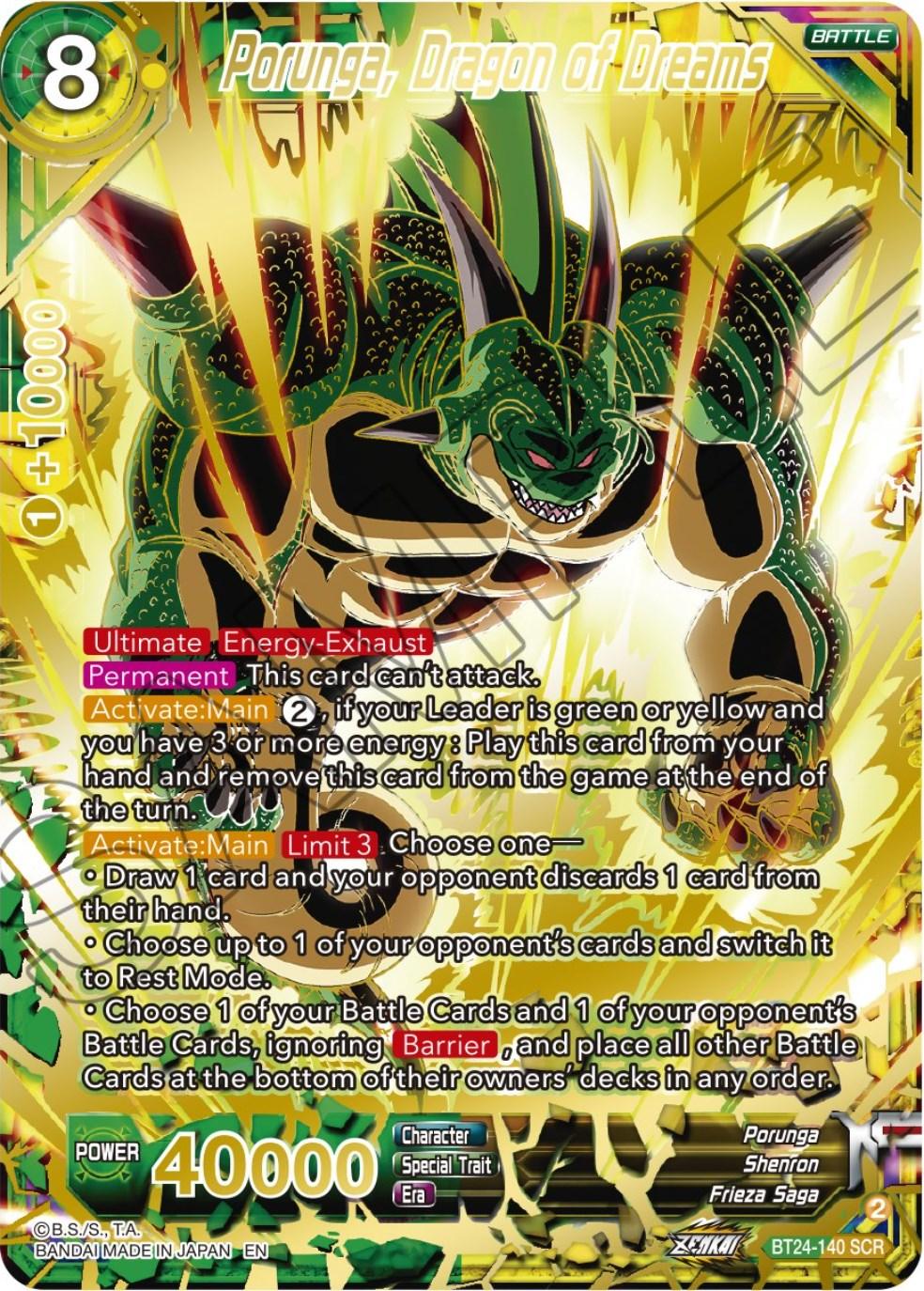 Porunga, Dragon of Dreams (BT24-140) [Beyond Generations] - Josh's Cards
