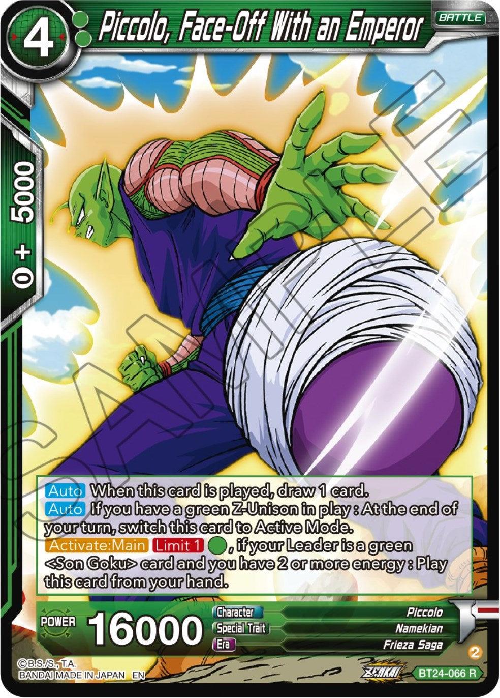 Piccolo, Face-Off With an Emperor (BT24-066) [Beyond Generations] - Josh's Cards