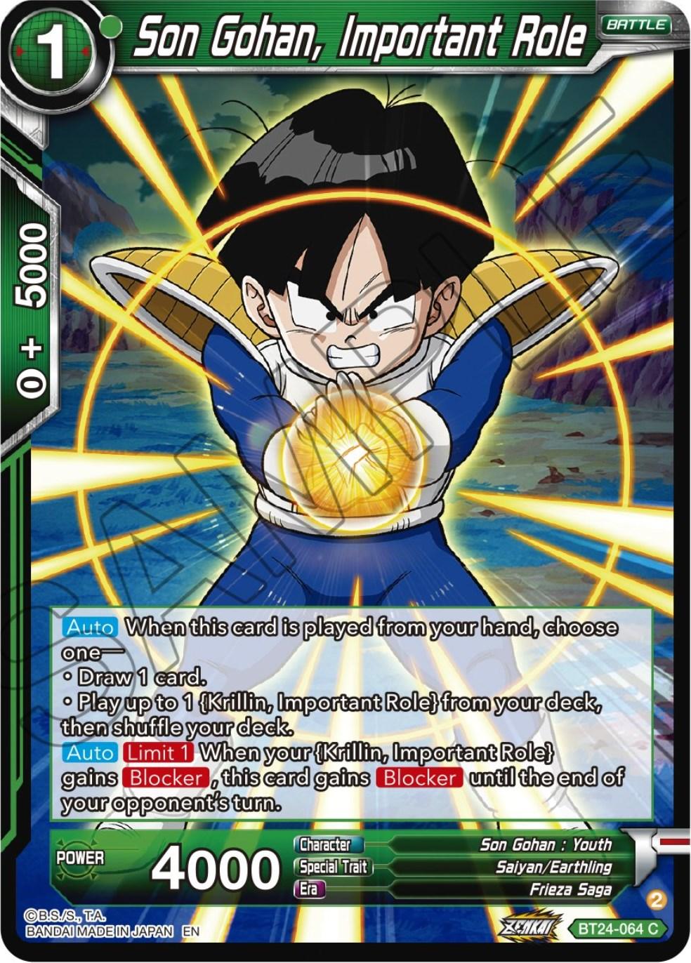 Son Gohan, Important Role (BT24-064) [Beyond Generations] - Josh's Cards