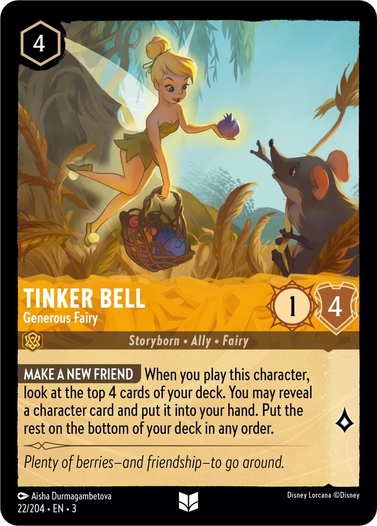 Tinker Bell - Generous Fairy (22/204) [Into the Inklands] - Josh's Cards