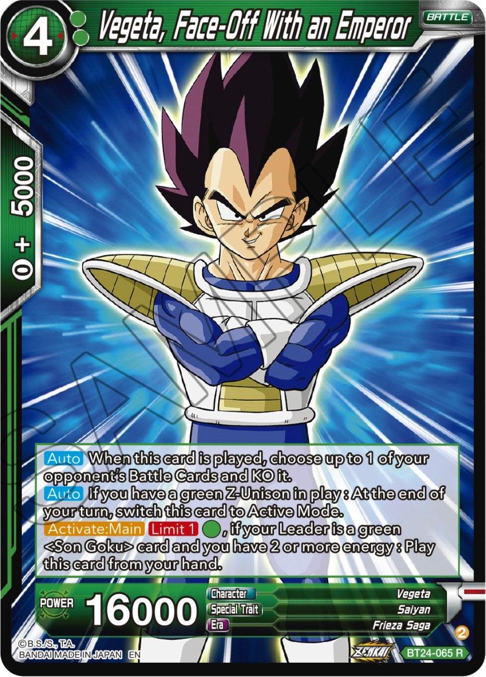 Vegeta, Face-Off With an Emperor (BT24-065) [Beyond Generations] - Josh's Cards