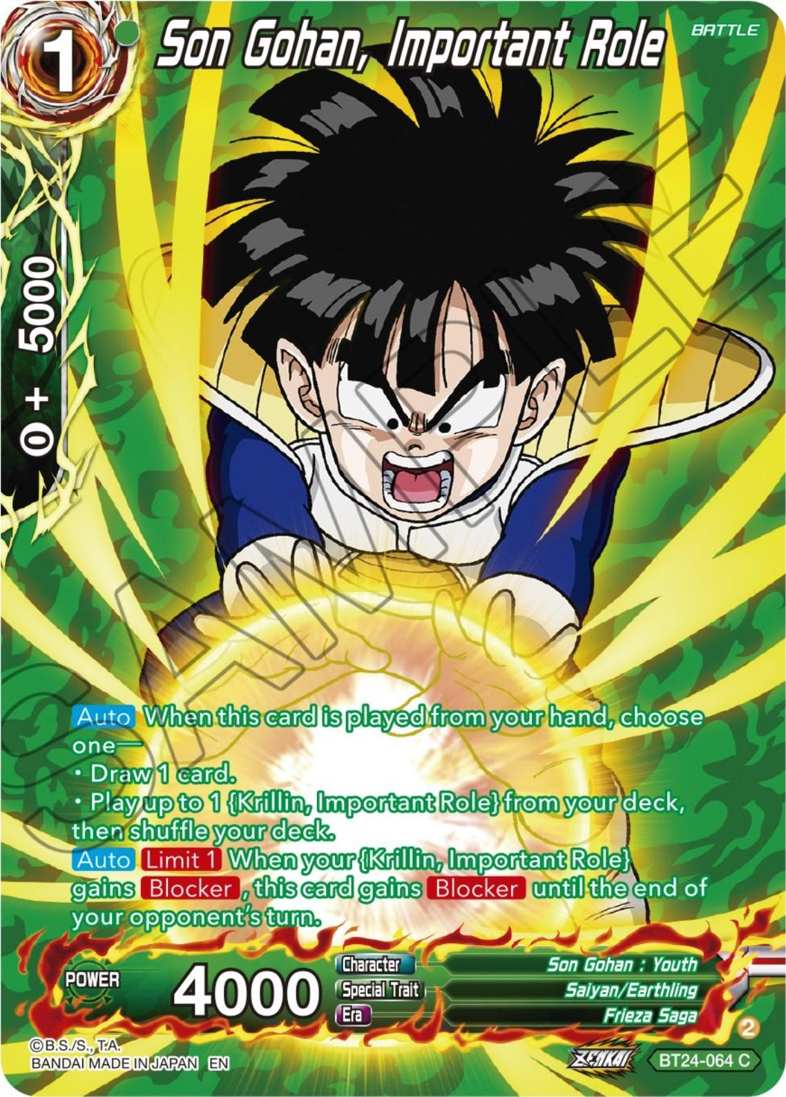 Son Gohan, Important Role (Collector Booster) (BT24-064) [Beyond Generations] - Josh's Cards