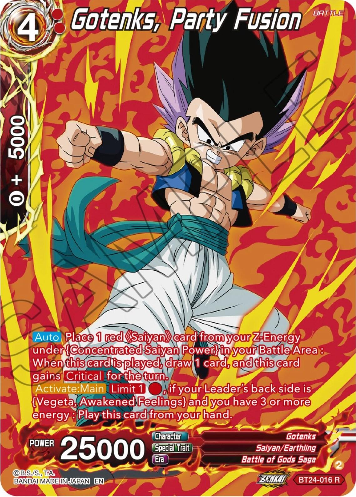 Gotenks, Party Fusion (Collector Booster) (BT24-016) [Beyond Generations] - Josh's Cards