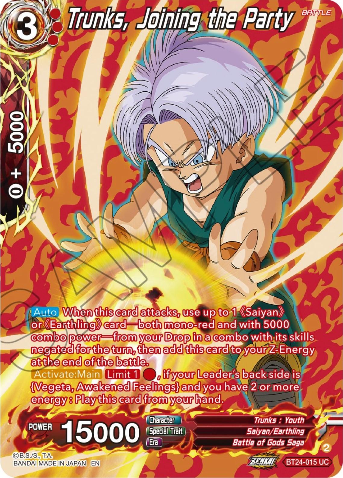 Trunks, Joining the Party (Collector Booster) (BT24-015) [Beyond Generations] - Josh's Cards