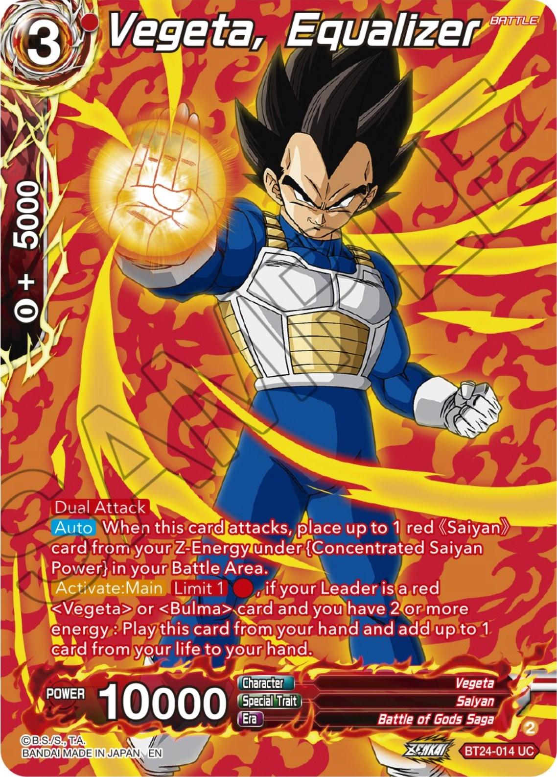 Vegeta, Equalizer (Collector Booster) (BT24-014) [Beyond Generations] - Josh's Cards