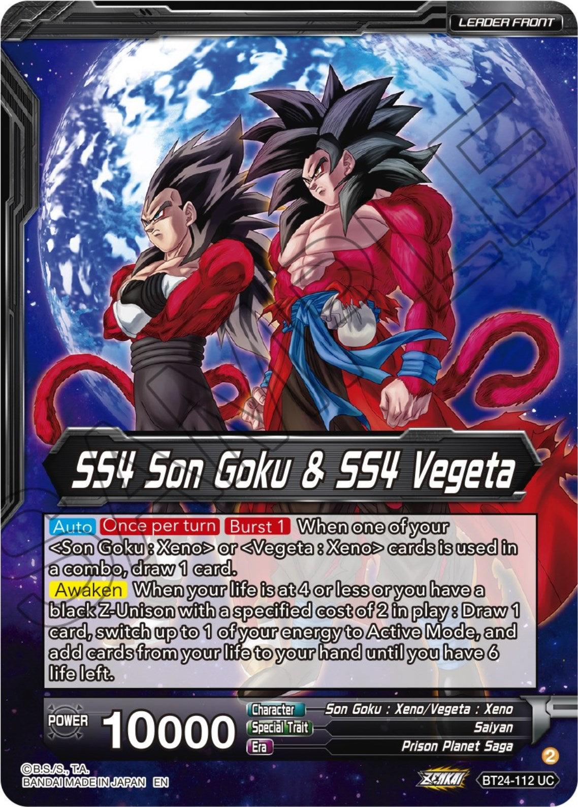 SS4 Son Goku & SS4 Vegeta // SS4 Vegito, Sparking Potara Warrior (BT24-112) [Beyond Generations] - Josh's Cards