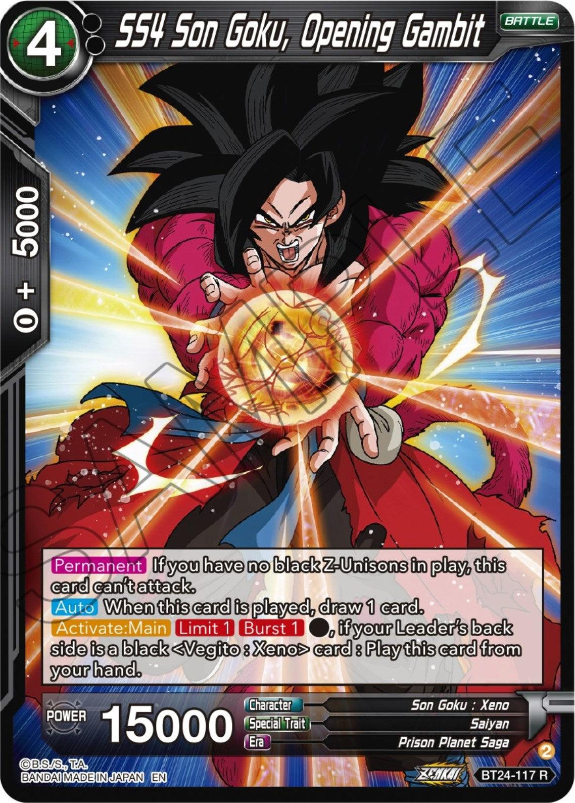 SS4 Son Goku, Opening Gambit (BT24-117) [Beyond Generations] - Josh's Cards