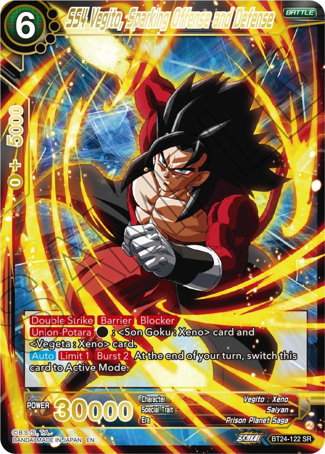 SS4 Vegito, Sparking Offense and Defense (BT24-122) [Beyond Generations] - Josh's Cards