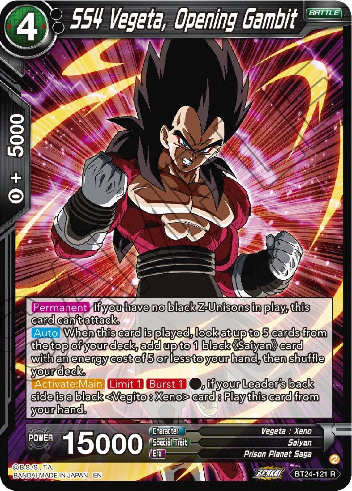 SS4 Vegeta, Opening Gambit (BT24-121) [Beyond Generations] - Josh's Cards