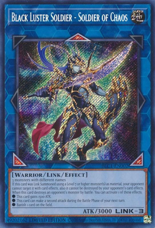 Black Luster Soldier - Soldier of Chaos [BLC1-EN002] Secret Rare - Josh's Cards