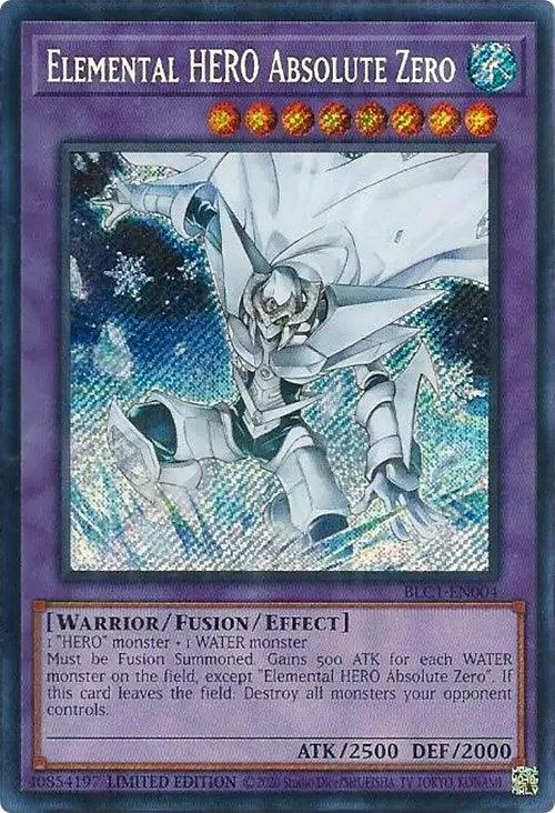 Elemental HERO Absolute Zero [BLC1-EN004] Secret Rare - Josh's Cards