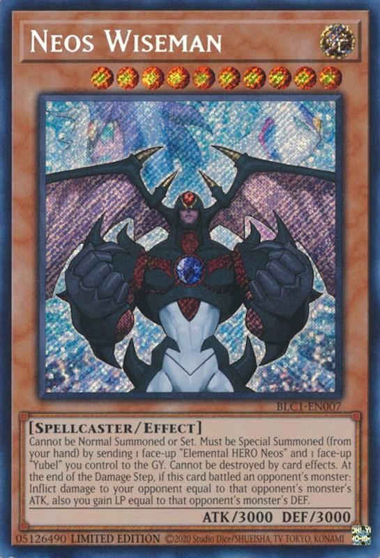 Neos Wiseman [BLC1-EN007] Secret Rare - Josh's Cards