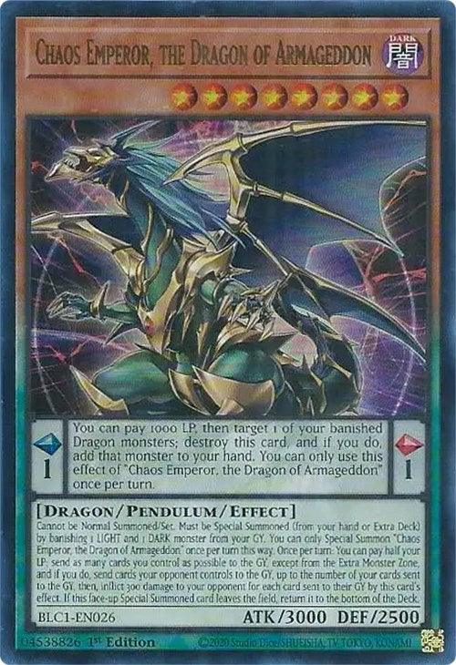 Chaos Emperor, the Dragon of Armageddon [BLC1-EN026] Ultra Rare - Josh's Cards