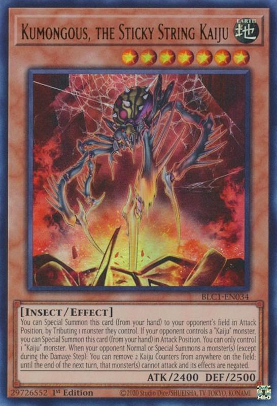 Kumongous, the Sticky String Kaiju [BLC1-EN034] Ultra Rare - Josh's Cards