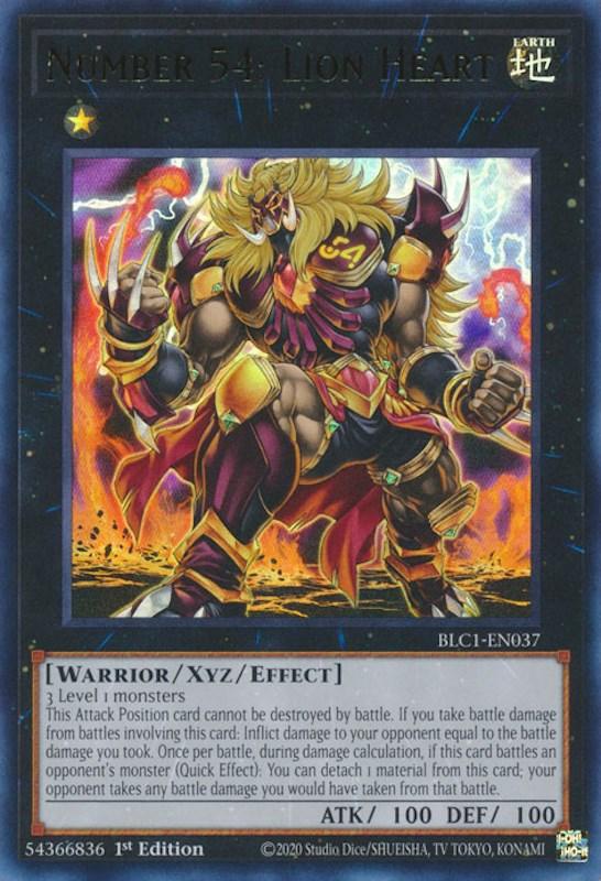Number 54: Lion Heart [BLC1-EN037] Ultra Rare - Josh's Cards