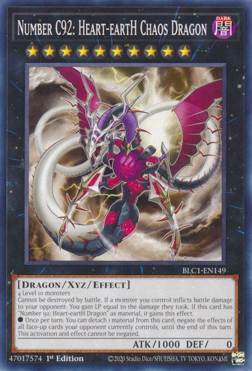 Number C92: Heart-eartH Chaos Dragon [BLC1-EN149] Common - Josh's Cards