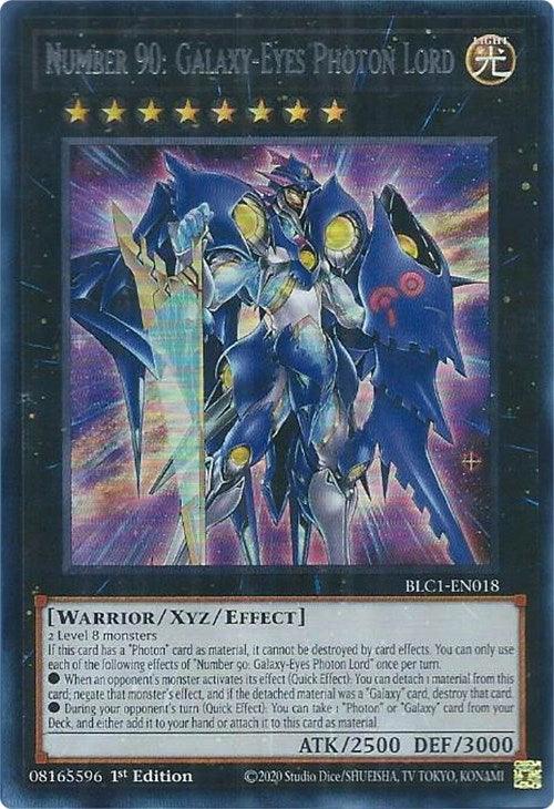 Number 90: Galaxy-Eyes Photon Lord (Silver) [BLC1-EN018] Ultra Rare - Josh's Cards