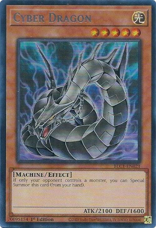 Cyber Dragon (Alternate Art) (Silver) [BLC1-EN021] Ultra Rare - Josh's Cards