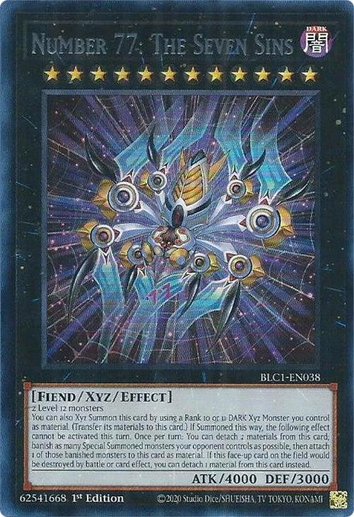 Number 77: The Seven Sins (Silver) [BLC1-EN038] Ultra Rare - Josh's Cards