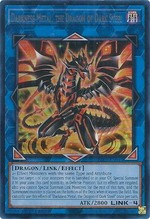 Darkness Metal, the Dragon of Dark Steel (Silver) [BLC1-EN044] Ultra Rare - Josh's Cards