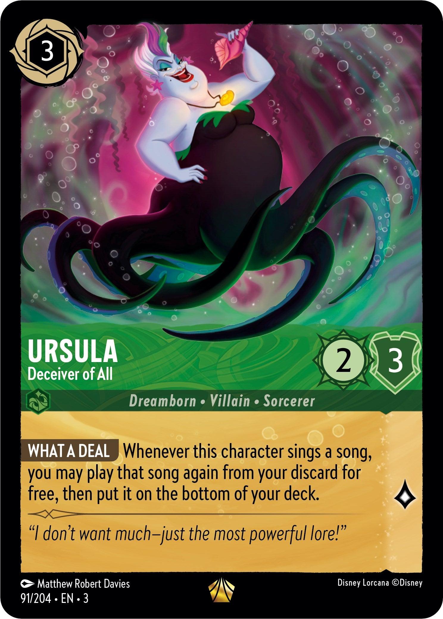 Ursula - Deceiver of All (91/204) [Into the Inklands] - Josh's Cards