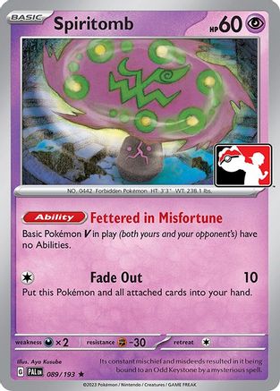 Spiritomb 089/193 - Prize Pack Series Cards Holofoil