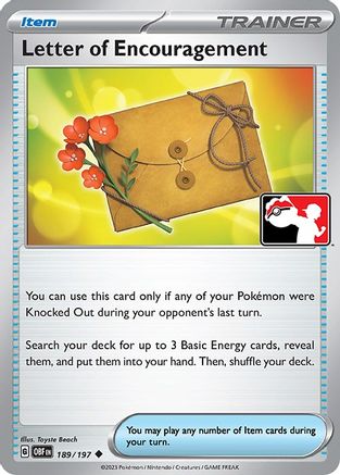 Letter of Encouragement 189/197 - Prize Pack Series Cards