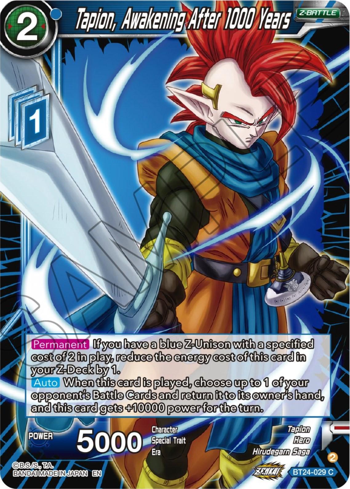 Tapion, Awakening After 1000 Years (BT24-029) [Beyond Generations] - Josh's Cards