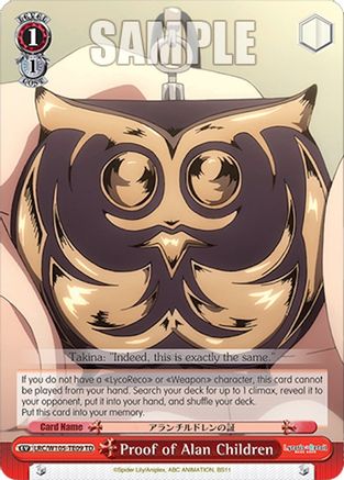 Proof of Alan Children (LRC/W105-TE09 TD) - Lycoris Recoil