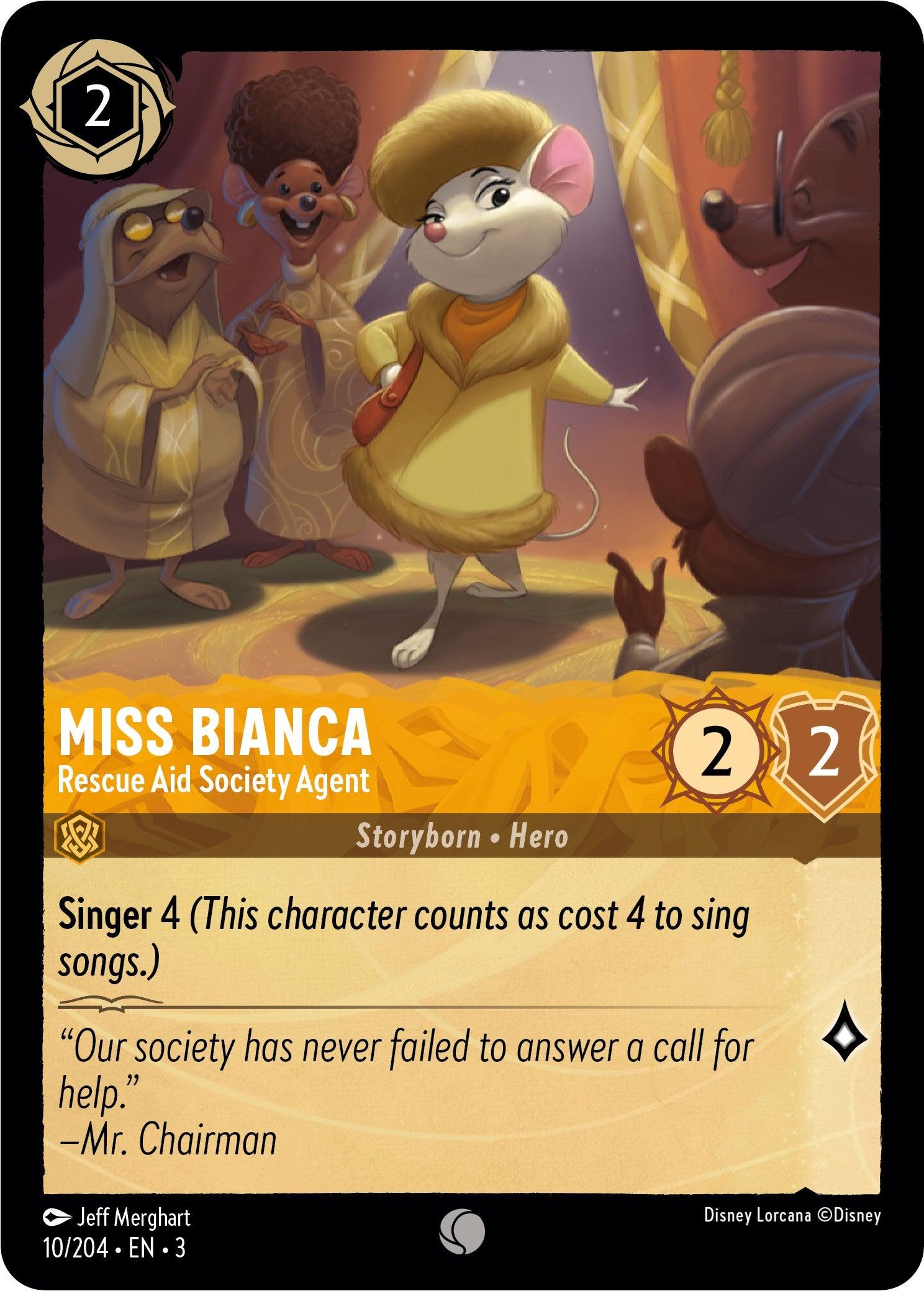 Miss Bianca - Rescue Aid Society Agent (10/204) [Into the Inklands] - Josh's Cards