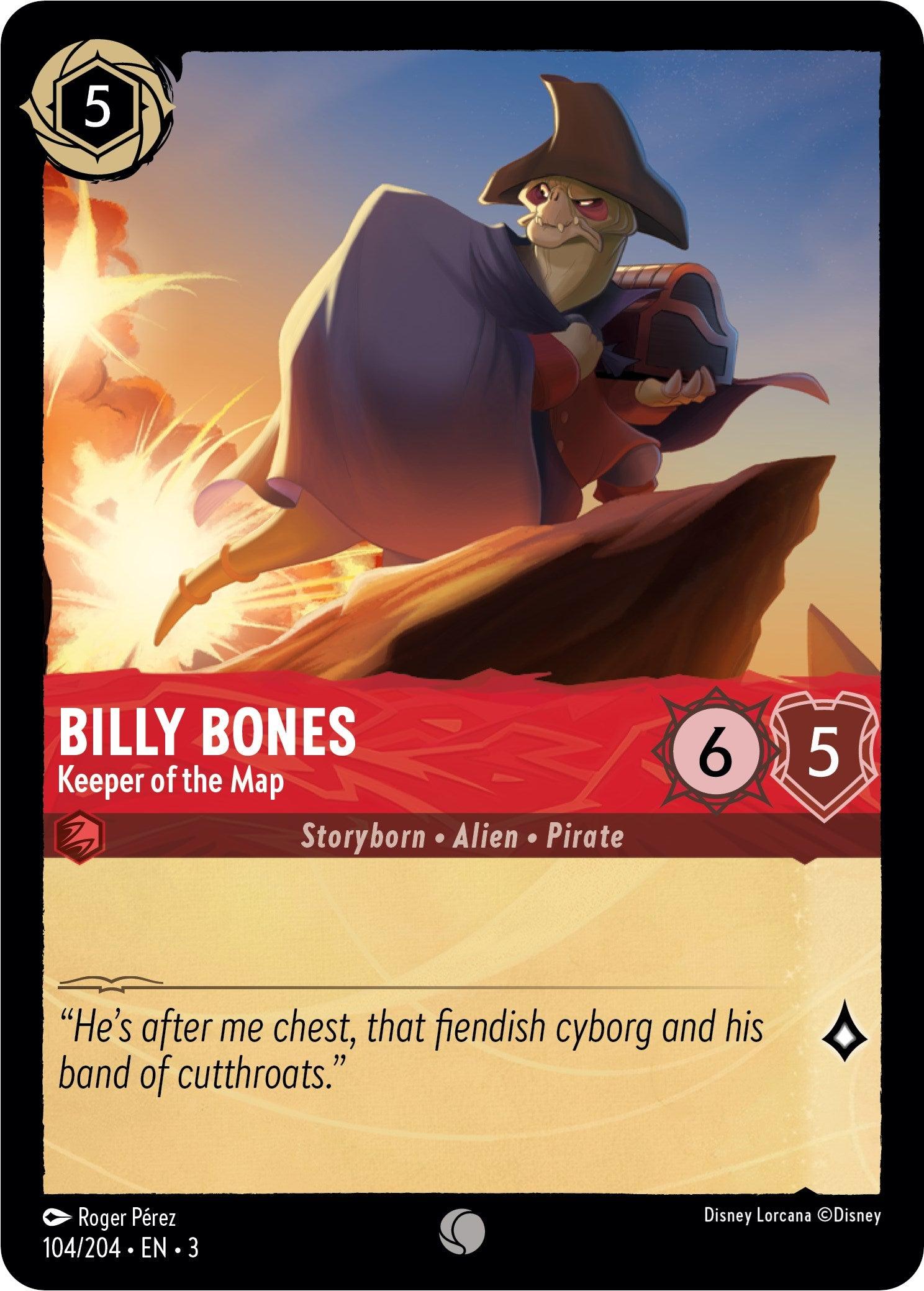 Billy Bones - Keeper of the Map (104/204) [Into the Inklands] - Josh's Cards