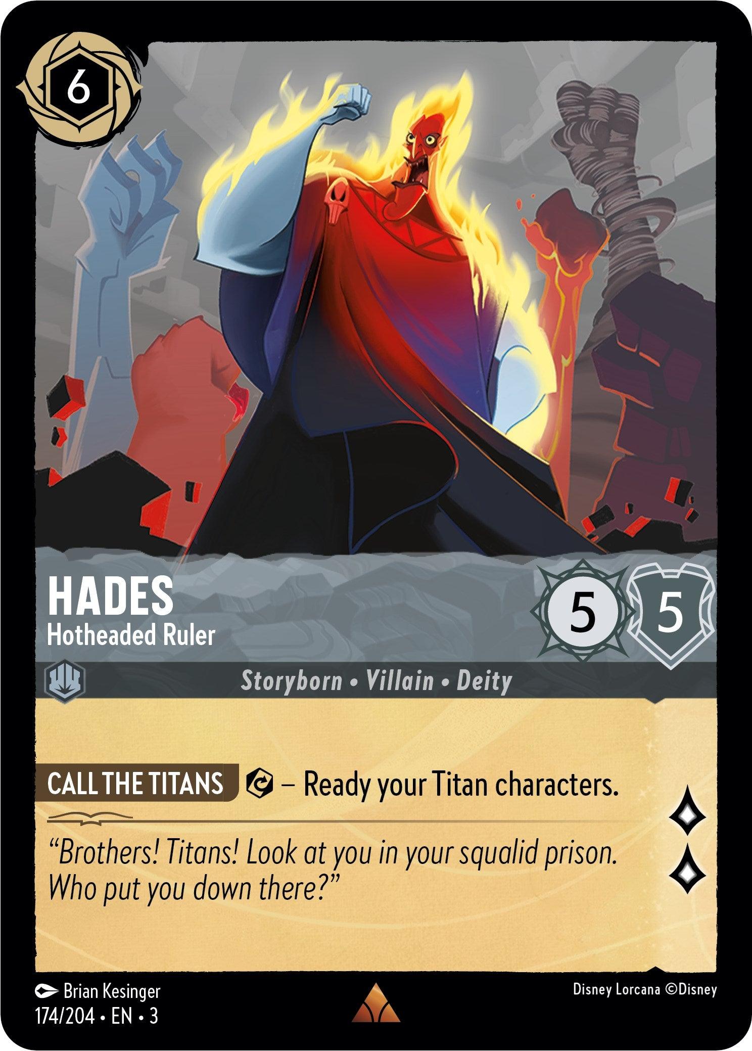 Hades - Hotheaded Ruler (174/204) [Into the Inklands] - Josh's Cards