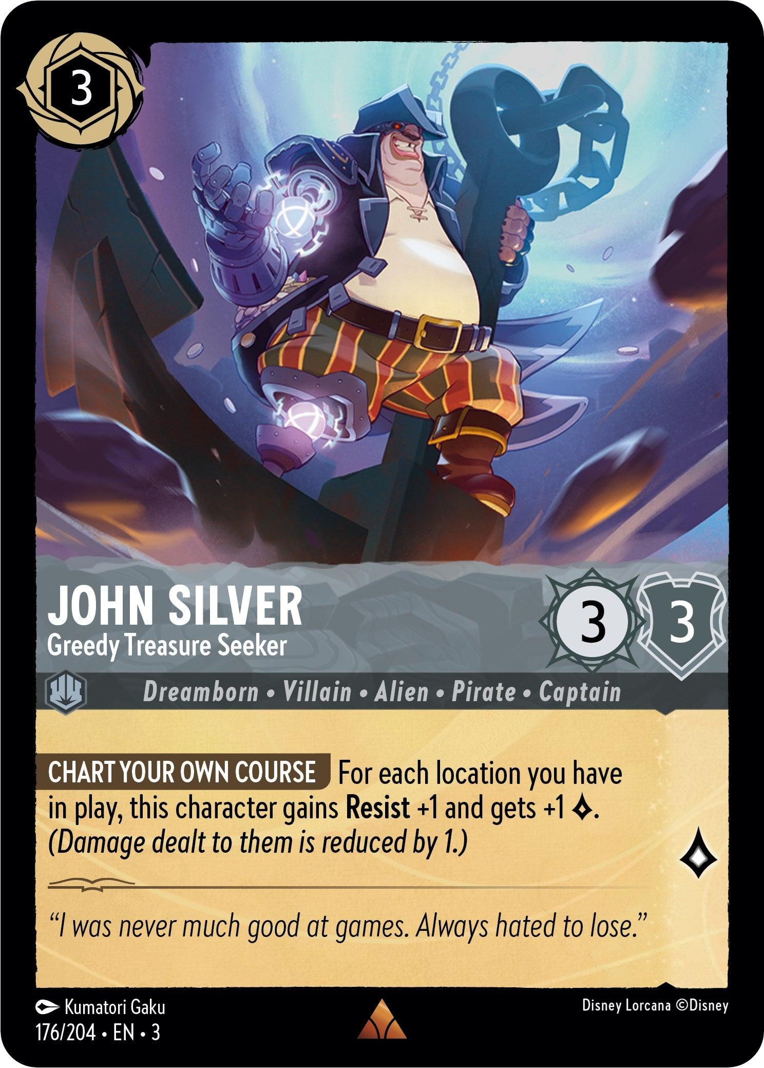 John Silver - Greedy Treasure Seeker (176/204) [Into the Inklands] - Josh's Cards